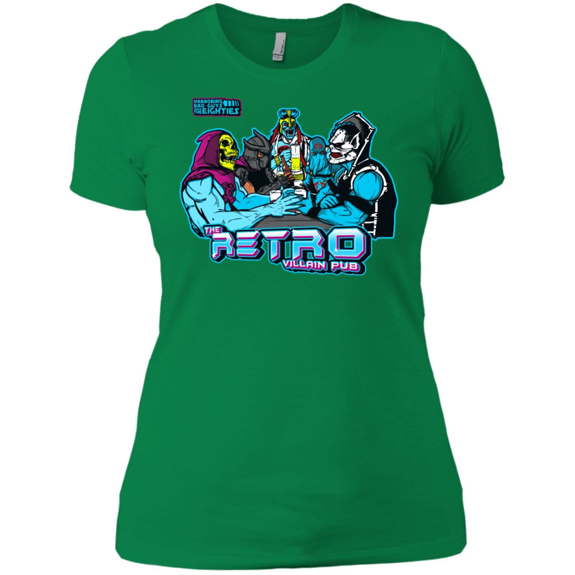 T-Shirts Kelly Green / X-Small Retro Villain Pub Women's Premium T-Shirt