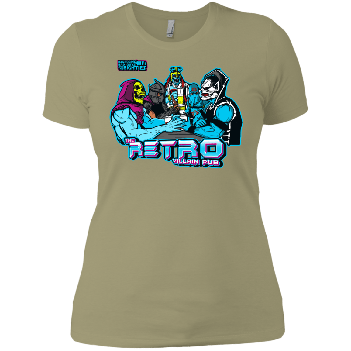 T-Shirts Light Olive / X-Small Retro Villain Pub Women's Premium T-Shirt