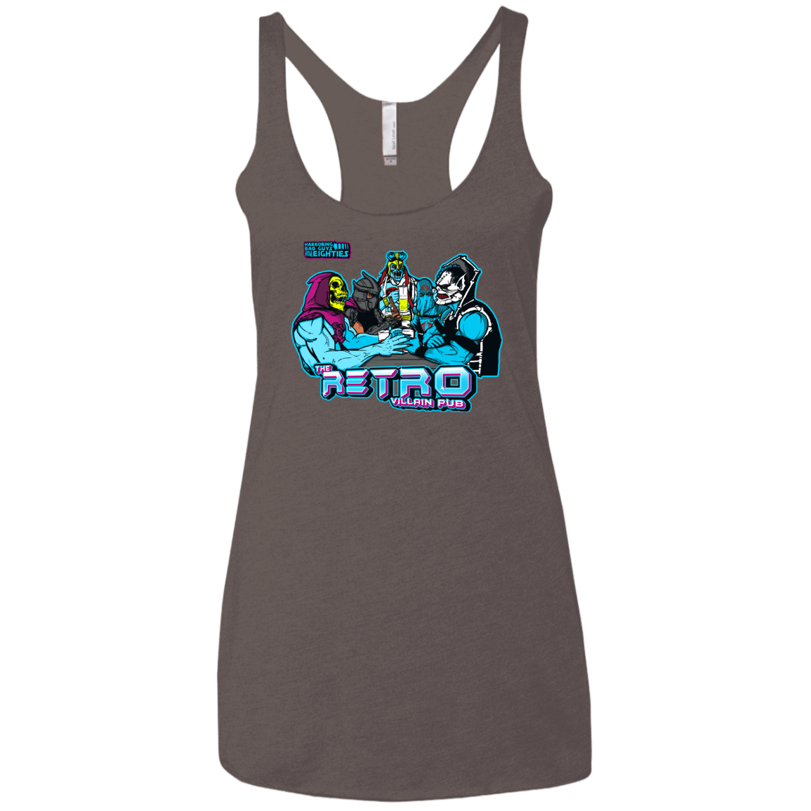 T-Shirts Macchiato / X-Small Retro Villain Pub Women's Triblend Racerback Tank