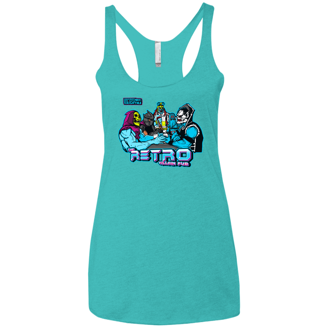 T-Shirts Tahiti Blue / X-Small Retro Villain Pub Women's Triblend Racerback Tank