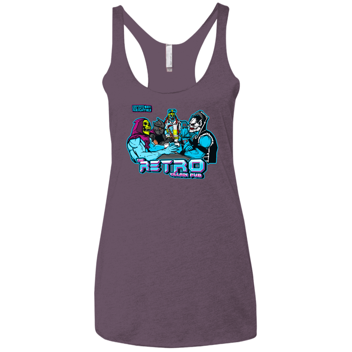 T-Shirts Vintage Purple / X-Small Retro Villain Pub Women's Triblend Racerback Tank