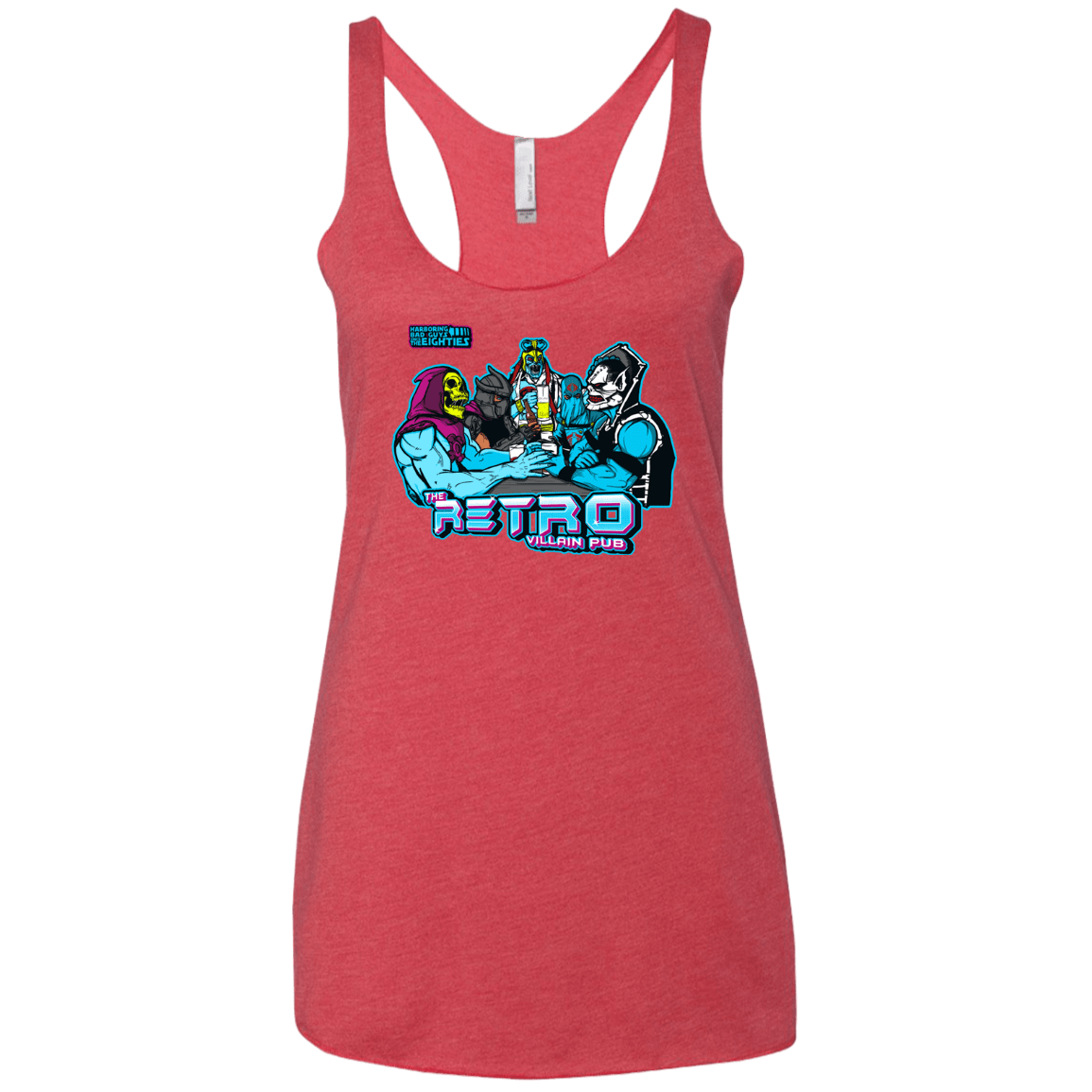 T-Shirts Vintage Red / X-Small Retro Villain Pub Women's Triblend Racerback Tank