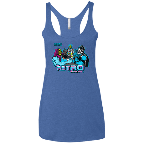 T-Shirts Vintage Royal / X-Small Retro Villain Pub Women's Triblend Racerback Tank