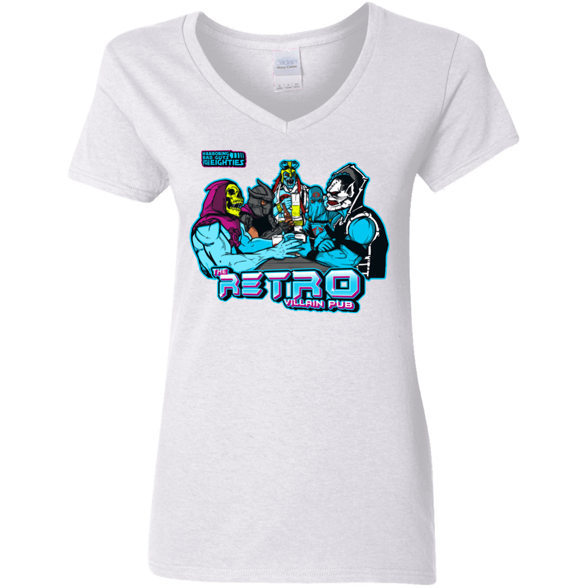 T-Shirts White / S Retro Villain Pub Women's V-Neck T-Shirt