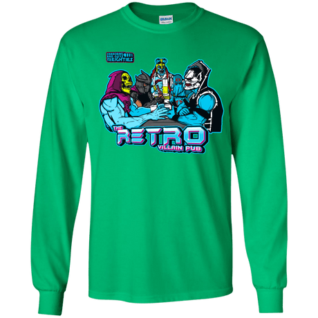 T-Shirts Irish Green / YS Retro Villain Pub Youth Long Sleeve T-Shirt