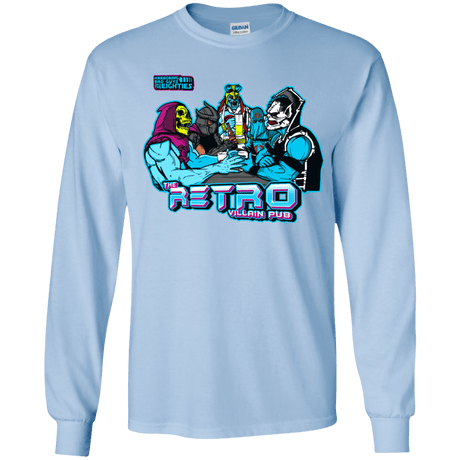 T-Shirts Light Blue / YS Retro Villain Pub Youth Long Sleeve T-Shirt