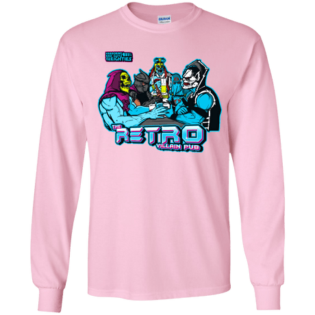 T-Shirts Light Pink / YS Retro Villain Pub Youth Long Sleeve T-Shirt