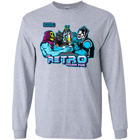 T-Shirts Sport Grey / YS Retro Villain Pub Youth Long Sleeve T-Shirt