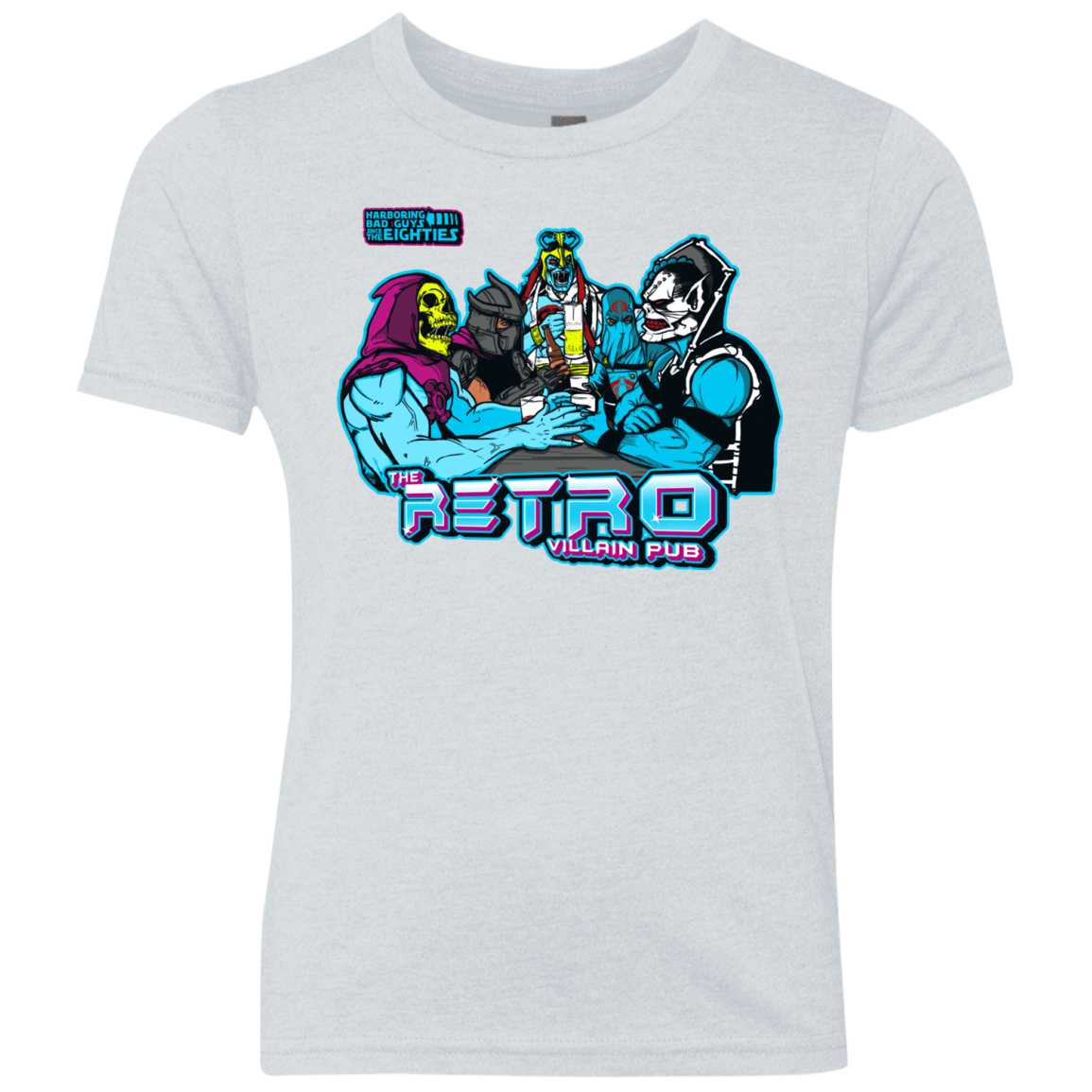 T-Shirts Heather White / YXS Retro Villain Pub Youth Triblend T-Shirt