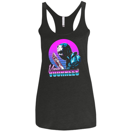 T-Shirts Vintage Black / X-Small Retro Voorhees Women's Triblend Racerback Tank
