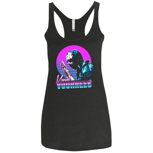 T-Shirts Vintage Black / X-Small Retro Voorhees Women's Triblend Racerback Tank