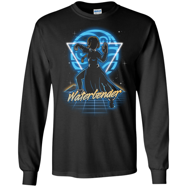 T-Shirts Black / S Retro Waterbender Men's Long Sleeve T-Shirt