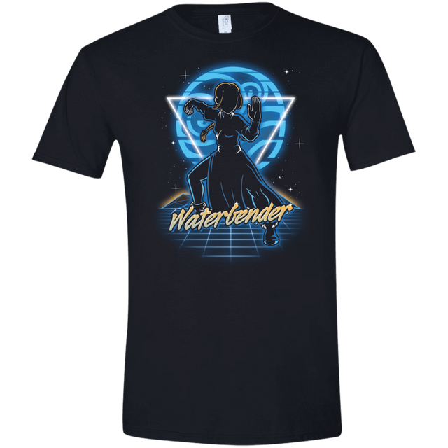 T-Shirts Black / X-Small Retro Waterbender Men's Semi-Fitted Softstyle