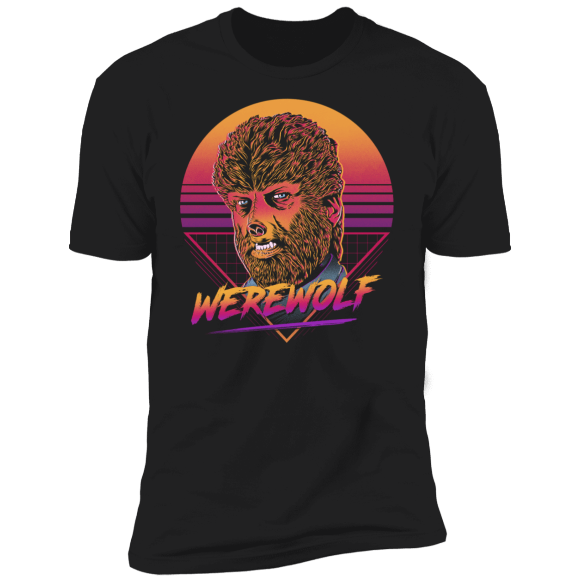T-Shirts Black / X-Small Retro Werewolf Men's Premium T-Shirt