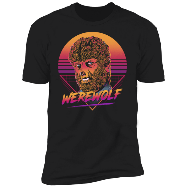 T-Shirts Black / X-Small Retro Werewolf Men's Premium T-Shirt