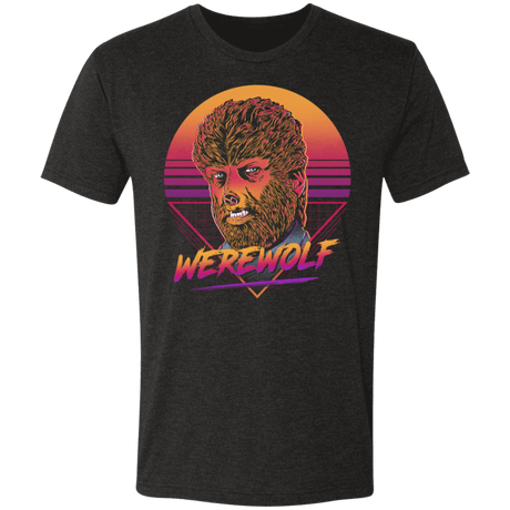 T-Shirts Vintage Black / S Retro Werewolf Men's Triblend T-Shirt