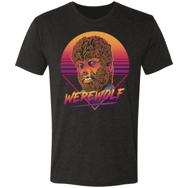 T-Shirts Vintage Black / S Retro Werewolf Men's Triblend T-Shirt