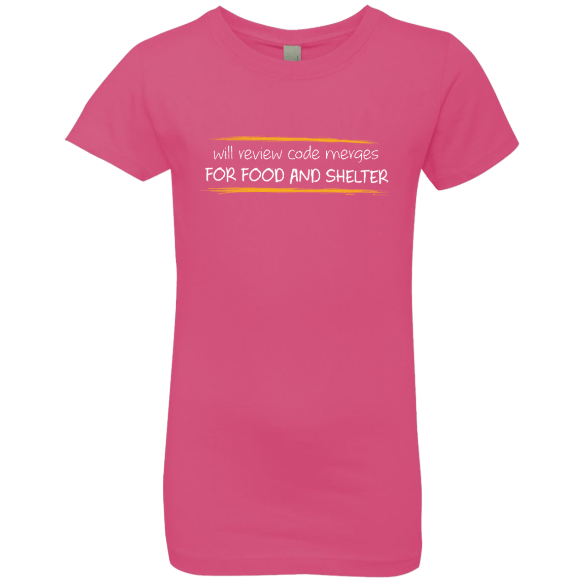 T-Shirts Hot Pink / YXS Reviewing Code For Food And Shelter Girls Premium T-Shirt