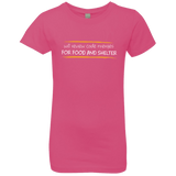 T-Shirts Hot Pink / YXS Reviewing Code For Food And Shelter Girls Premium T-Shirt