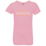 T-Shirts Light Pink / YXS Reviewing Code For Food And Shelter Girls Premium T-Shirt