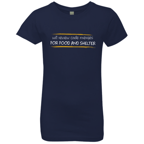 T-Shirts Midnight Navy / YXS Reviewing Code For Food And Shelter Girls Premium T-Shirt