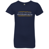 T-Shirts Midnight Navy / YXS Reviewing Code For Food And Shelter Girls Premium T-Shirt