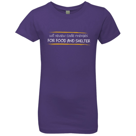 T-Shirts Purple Rush / YXS Reviewing Code For Food And Shelter Girls Premium T-Shirt