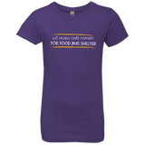T-Shirts Purple Rush / YXS Reviewing Code For Food And Shelter Girls Premium T-Shirt