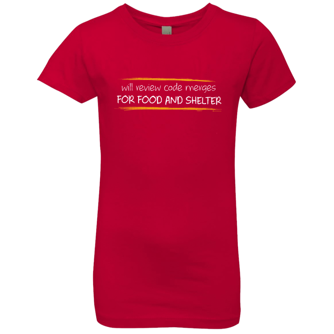 T-Shirts Red / YXS Reviewing Code For Food And Shelter Girls Premium T-Shirt