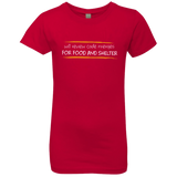 T-Shirts Red / YXS Reviewing Code For Food And Shelter Girls Premium T-Shirt