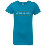 T-Shirts Turquoise / YXS Reviewing Code For Food And Shelter Girls Premium T-Shirt