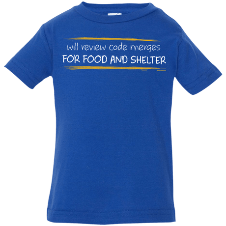 T-Shirts Royal / 6 Months Reviewing Code For Food And Shelter Infant Premium T-Shirt