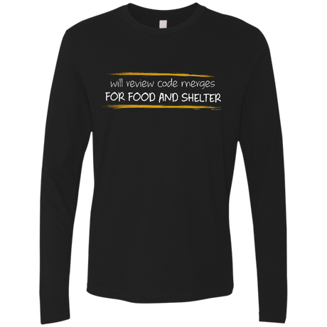 T-Shirts Black / Small Reviewing Code For Food And Shelter Men's Premium Long Sleeve