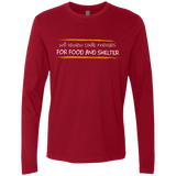T-Shirts Cardinal / Small Reviewing Code For Food And Shelter Men's Premium Long Sleeve