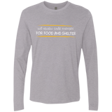 T-Shirts Heather Grey / Small Reviewing Code For Food And Shelter Men's Premium Long Sleeve