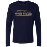 T-Shirts Midnight Navy / Small Reviewing Code For Food And Shelter Men's Premium Long Sleeve