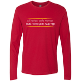 T-Shirts Red / Small Reviewing Code For Food And Shelter Men's Premium Long Sleeve