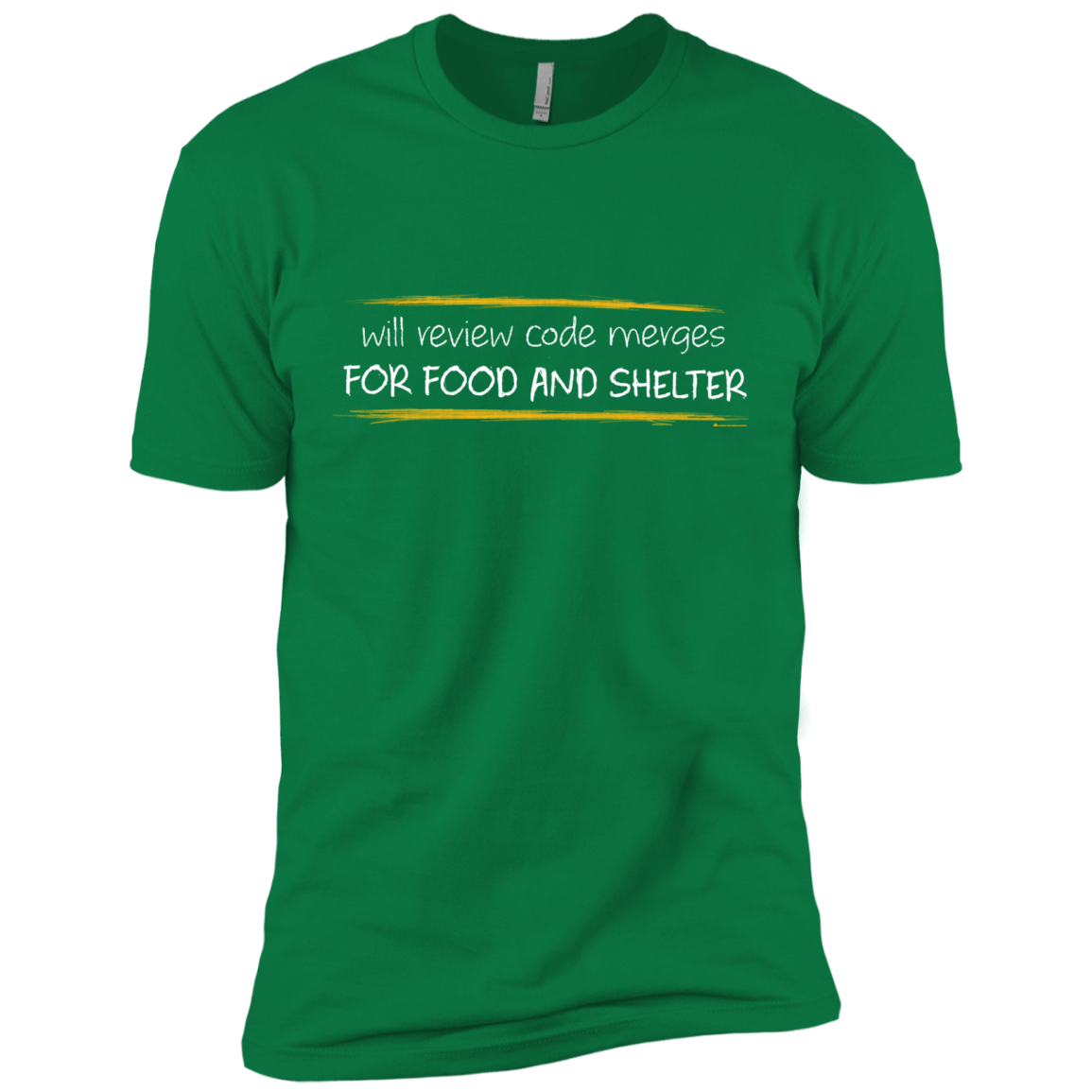 T-Shirts Kelly Green / X-Small Reviewing Code For Food And Shelter Men's Premium T-Shirt