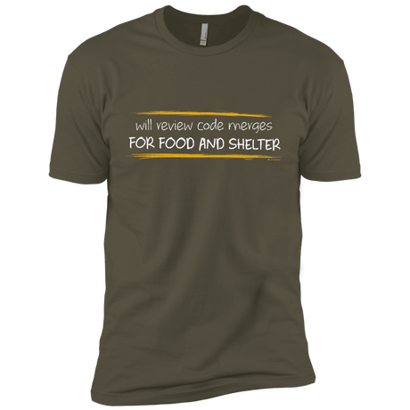 T-Shirts Military Green / X-Small Reviewing Code For Food And Shelter Men's Premium T-Shirt