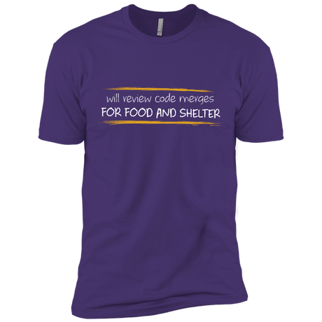 T-Shirts Purple Rush/ / X-Small Reviewing Code For Food And Shelter Men's Premium T-Shirt