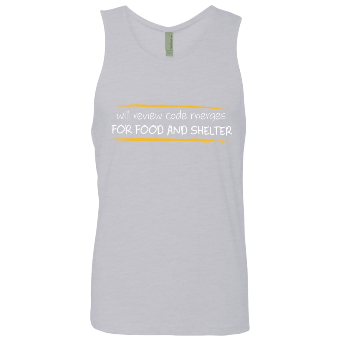 T-Shirts Heather Grey / Small Reviewing Code For Food And Shelter Men's Premium Tank Top
