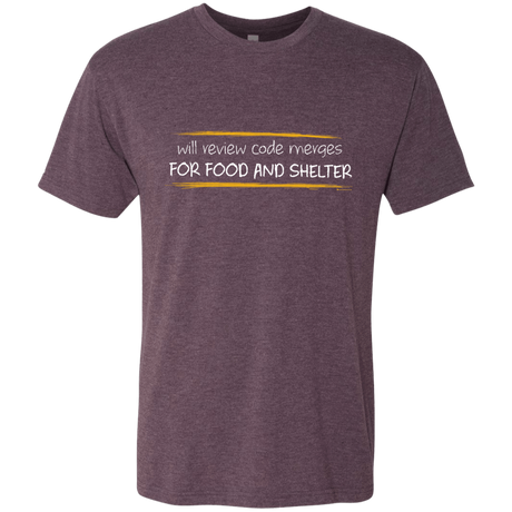 T-Shirts Vintage Purple / Small Reviewing Code For Food And Shelter Men's Triblend T-Shirt