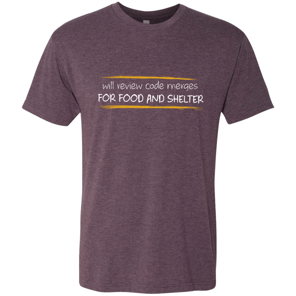 T-Shirts Vintage Purple / Small Reviewing Code For Food And Shelter Men's Triblend T-Shirt