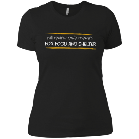 T-Shirts Black / X-Small Reviewing Code For Food And Shelter Women's Premium T-Shirt