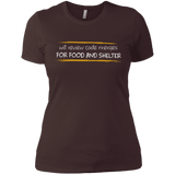 T-Shirts Dark Chocolate / X-Small Reviewing Code For Food And Shelter Women's Premium T-Shirt