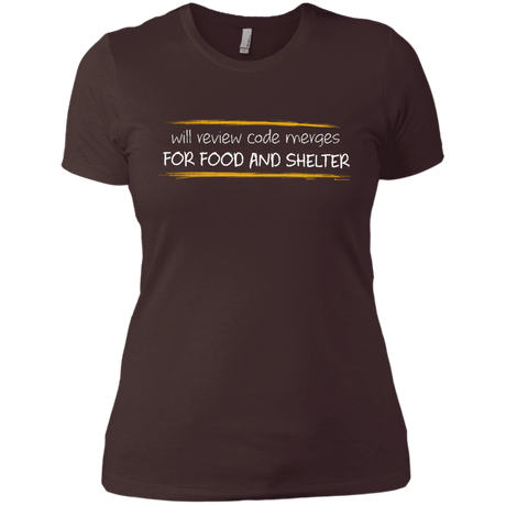 T-Shirts Dark Chocolate / X-Small Reviewing Code For Food And Shelter Women's Premium T-Shirt
