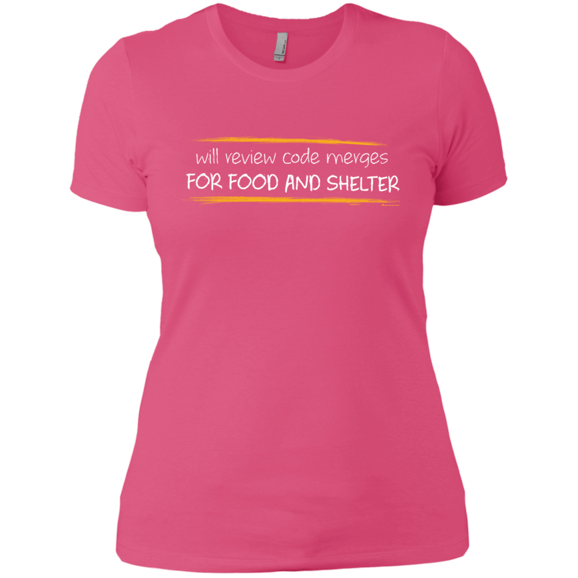 T-Shirts Hot Pink / X-Small Reviewing Code For Food And Shelter Women's Premium T-Shirt