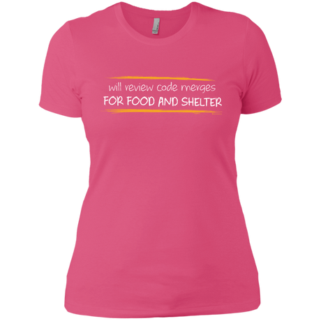 T-Shirts Hot Pink / X-Small Reviewing Code For Food And Shelter Women's Premium T-Shirt