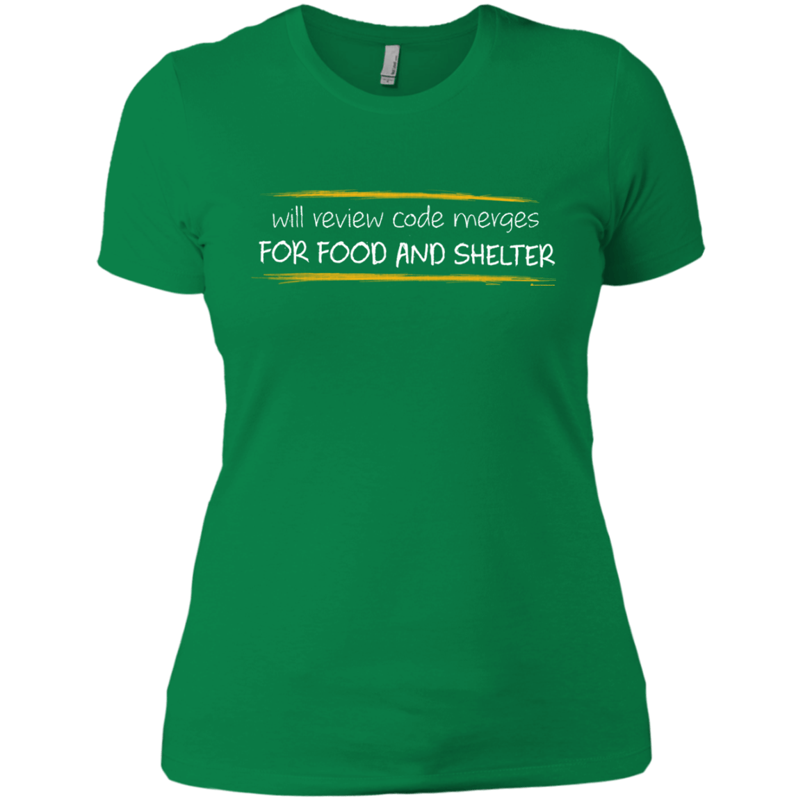 T-Shirts Kelly Green / X-Small Reviewing Code For Food And Shelter Women's Premium T-Shirt