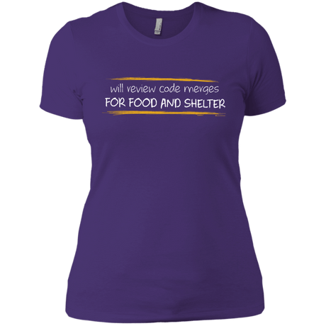 T-Shirts Purple Rush/ / X-Small Reviewing Code For Food And Shelter Women's Premium T-Shirt